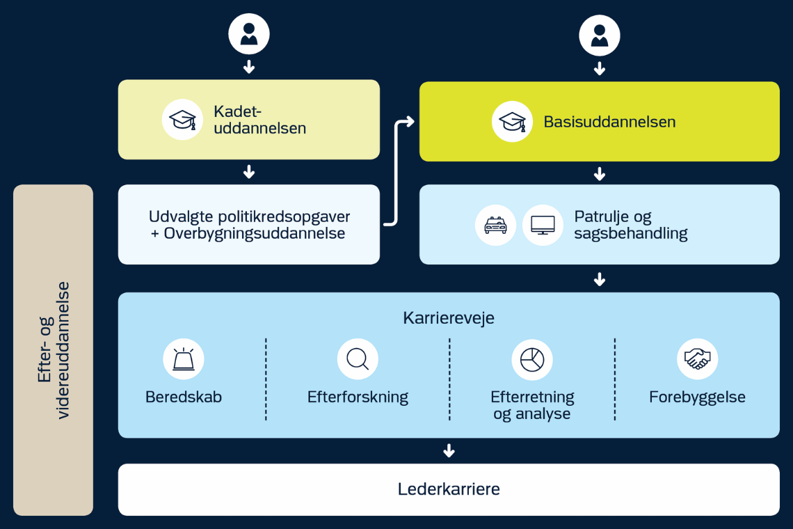 Politiets diagram over uddannelsesmuligheder